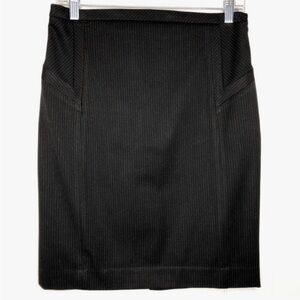 Express Design Studio Black Pinstripe Pencil Skirt